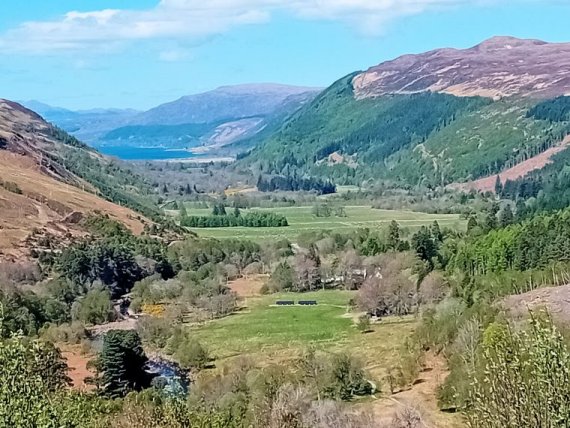 Braemore Viewpoint A view from the Braemore Viewpoint looking down towards Loch Broom and Ullapool.